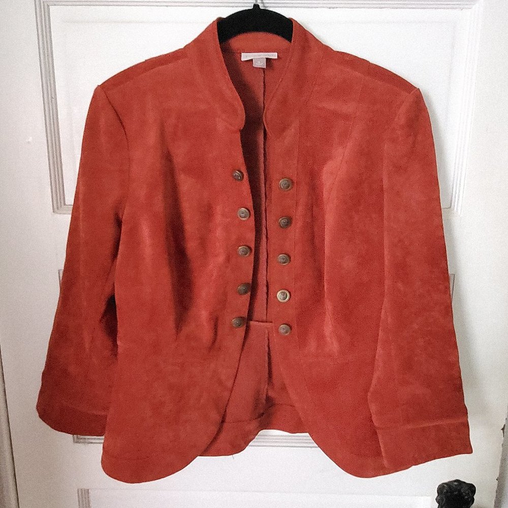 Roz & Ali Cropped Rust Jacket size S